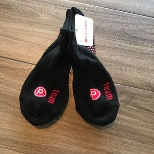Pure Barre Black and Pink Socks